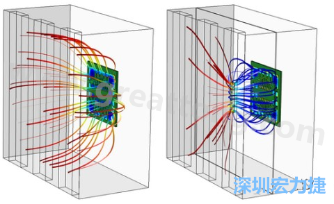 孔隙開口的長(zhǎng)度與寬度及其在電鍍槽中的放置位置得到了優(yōu)化，從而使PCB板上的厚度變化降到最低-深圳宏力捷